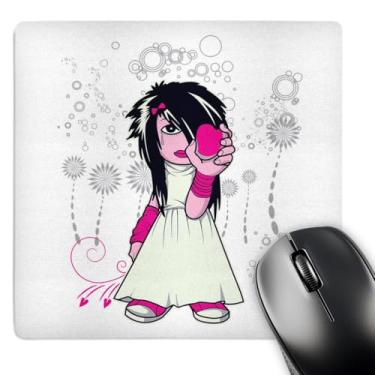 Imagem de 3dRose Mouse pad Emo Girl Tween segurando o coração na mão Heartbreak Design (mp_102503_1)