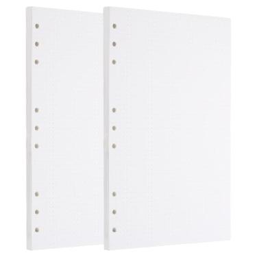 Imagem de PATIKIL Papel quadriculado com 9 anéis para fichário de folhas soltas para planejamento de papel, 160 folhas/320 páginas, forrado