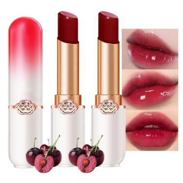 Imagem de BINGBRUSH 2Pcs Color Changing Lipstick Queen, Long Lasting Lip Care Moisturizer Lip Balm Magic Lip Gloss Lip Tint Stain Glossly Makeup Lipstick Set Para Mulheres