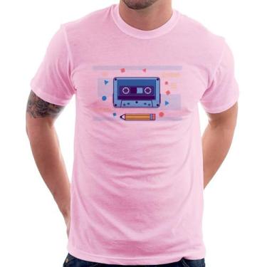 Imagem de Camiseta Fita Cassete - Foca na Moda, Rosa bebê, GG