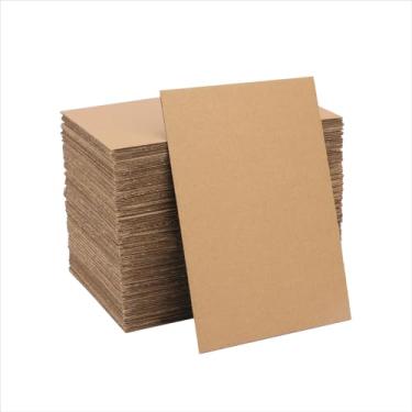 Imagem de IHDYPPEW Pacote Com 100 Folhas De Papelão Ondulado De 6" X 9", Almofadas De Camada De Papelão Plana De 2 Mm De Espessura, Inserções De Embalagem Flexíveis Para Remessa, Mala Direta E Artesanato, Por