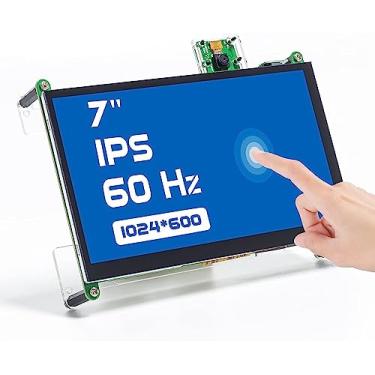 Imagem de SunFounder Tela Sensível Ao Toque De 7 Polegadas Para Pi 5, Rpi 4,1024X600 Ips Display, Usb Hdmi Mini Monitor Portátil, Tela Sensível Ao Toque De 7 Polegadas Atualizada Para Monitor Rpi 4 Com Suport