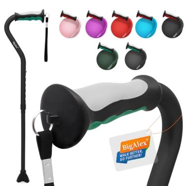 Imagem de BigAlex Bengala Leve, Cabo Macio E Deslocado Para Idosos, Bengala Portátil Dobrável Ajustável Para Mulheres E Homens, Auxílio À Mobilidade Para Idosos, Bengala Dobrável Fornece Estabilidade E Equilí