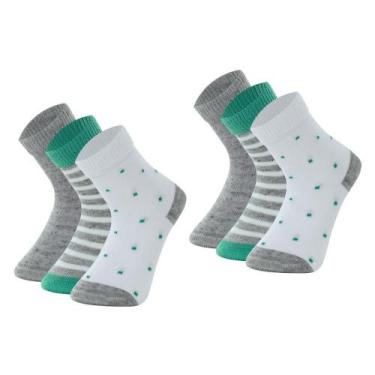 Imagem de Kit Com 6 Pares Meias Mash Kids Cano Médio Infantil Algodão Cotton, Ci