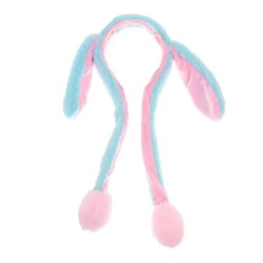 Imagem de Tiara Orelhas de Coelho Com Movimento Fantasia de Coelhinho Da Pascoa