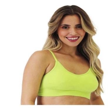 Imagem de Sutia Top Alça Fina C/ Bojo Removivel Confortável - Impllus, M, Verde 