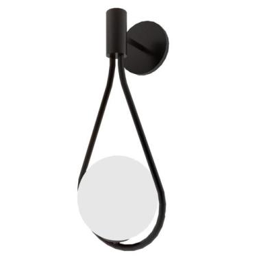Imagem de Arandela Luminária de Parede Gota Bola Preto Spotline Jabuticaba