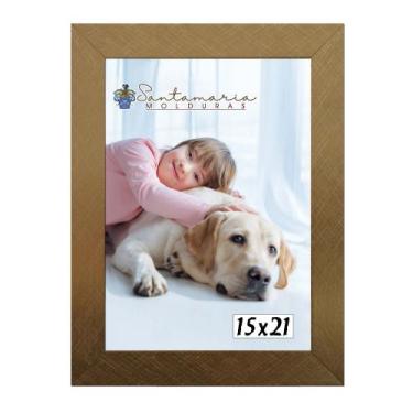 Imagem de Moldura Porta Retrato 15X21 Dourado - Santamaria Molduras
