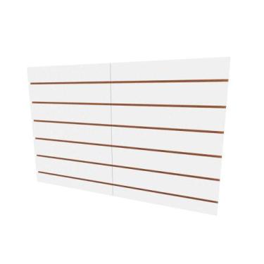 Imagem de Painel canaletado canelado placa mdf branca 90x120 - Gondolas Online