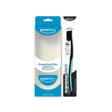 Imagem de Kit Escova de Dentes Supreme Black + Estojo Protection - Powerdent, Ve