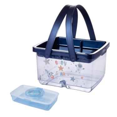 Imagem de Kit Higiene Infantil 2 Peças Menina Menino Porta Frauda Lenço Umedecido Bebê (Astronauta)