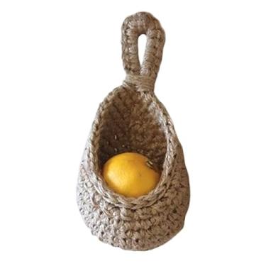 Imagem de Cesta de parede suspensa cesta de armazenamento de juta cestas de frutas vegetais para cozinha restaurante plantadores de vegetais 1, cestas de parede penduradas