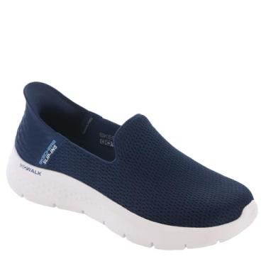 Imagem de Skechers Tênis feminino sem cadarço Go Walk Flex-relish, Azul marino, 11 Wide