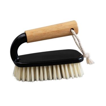 Imagem de Escova Oikos Multiuso Preta Com Cabo De Bambu