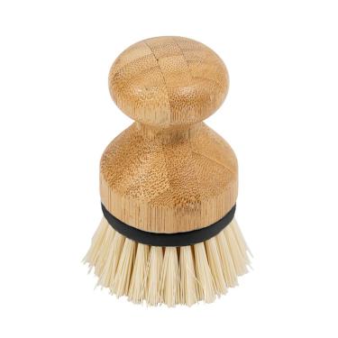 Imagem de Escova De Bambu Oikos Redonda Preta Para Limpeza