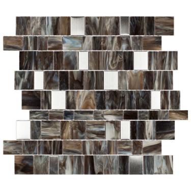 Imagem de Pastilha De Vidro Caravaggio 26,5 X 31cm Cinza Azulado