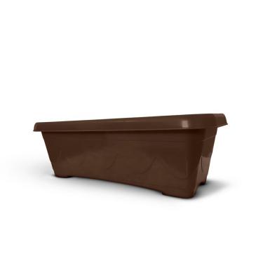 Imagem de Vaso Floreira Plástico Retangular 60cm Marrom
