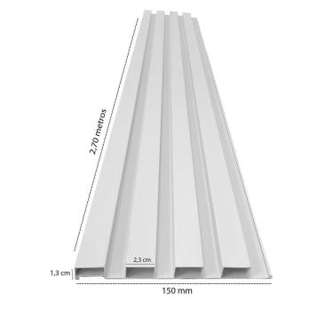 Imagem de Painel Ripado De Pvc 270cm X 0,15cm Branco Gelo