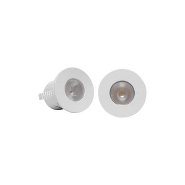 Imagem de Kit 2 Spots De Embutir Para Móvel Taschibra Pik Redondo Led 1w Bivolt Branco 3000k Luz Amarela 15090319