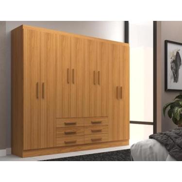 Imagem de Guarda Roupas Paris 8 Portas 6 Gavetas - Evidencia Moveis, Cinnamomo