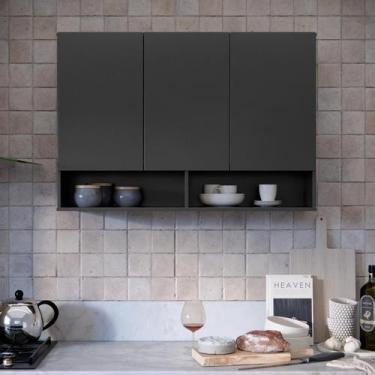 Imagem de Armário 3 Portas milão Butterfly móveis, Preto  