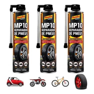 Imagem de Tapa Furo Reparador De Pneu Instantâneo Carro Moto Bike Mundial Prime 