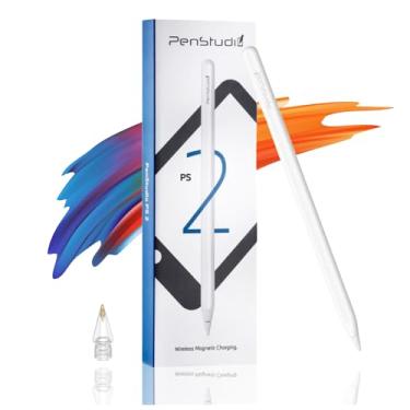 Imagem de Penstudio Stylus Pen for Apple iPad with Wireless Charge Support丨Best Alternative to Pencil 2nd Gen丨Stylus Pen for Pro 12.9" 6/5/4/3, Pro 11" 4/3/2/1, Air 5/4, Mini 6, Palm Rejection