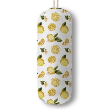 Imagem de DDBASKET Suporte de plástico engraçado de limão, organizador de sacolas de compras reutilizáveis, decoração de cozinha com limões fofos, presentes para mulheres. (Limão)