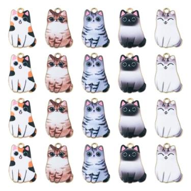 Imagem de Spritewelry Berloque com tema animal esmaltado flor cabeça de gado gato borboleta raposa tartaruga pingentes para brinco colar pulseira chaveiro joias artesanato fabricação, Esmalte, Sem Pedra