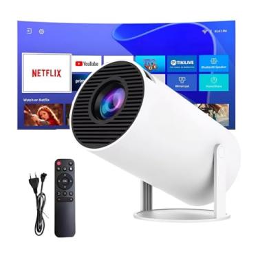 Imagem de Mini Projetor Portátil HY300 Android 11, Wi-Fi 5G e Bluetooth 5.0, 4600 Lúmens, Suporte 4K Full HD | Tela de 40” a 120”