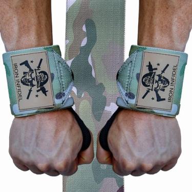Imagem de Iron Infidel Bandagens De Pulso Para Levantamento De Peso - Suporte De Pulso Resistente De 24" Para Malhar, Acessórios De Ginástica Para Homens - Uso Para Levantamento, Crossfit, Fitness, Exercício, S