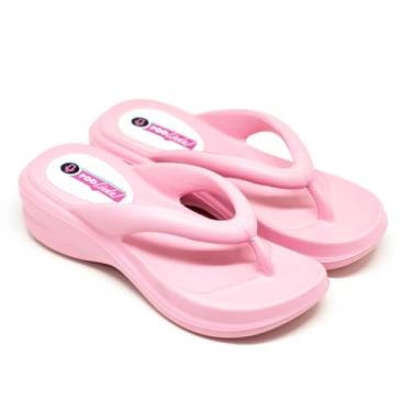 Imagem de Sandália Chinelo Plataforma Nuvem Ortopédica PodLinda | Leve Confortavel de Dedo | TAMANHO 33/34 | 6 Cores (Rosa, BR, Adulto, Faixa Numérico, 33, 34)