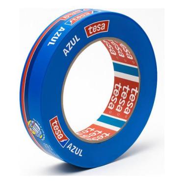 Imagem de Fita Crepe Azul Tesa 24mm X 40m Proteção UV Pintura Imobiliária Limpa