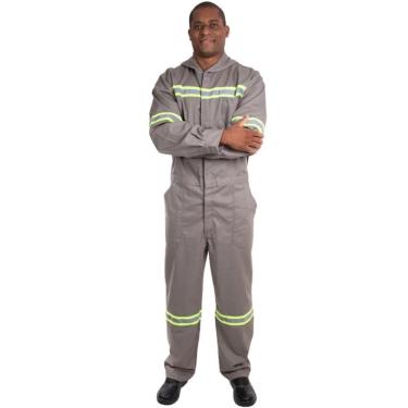 Imagem de Macacão Antiácido Com Capuz Cinza