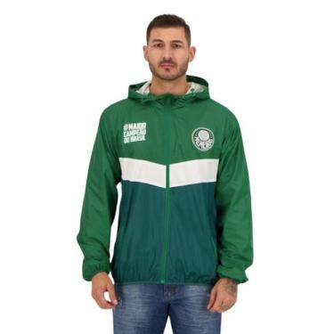 Imagem de Jaqueta Corta Vento Palmeiras Capuz Blusa Masculina SPR, Verde, G