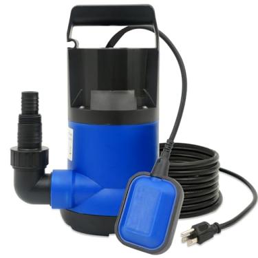 Imagem de NOBLEZHU Bomba De Depósito Com Interruptor De Flutuação Bomba De Depósito Submersível Bomba De Água Limpa/Suja Bomba Utilitária Portátil 1/2 Hp 1850 Gph Com Cabo De 33 Pés Para Piscina Jardim Porão