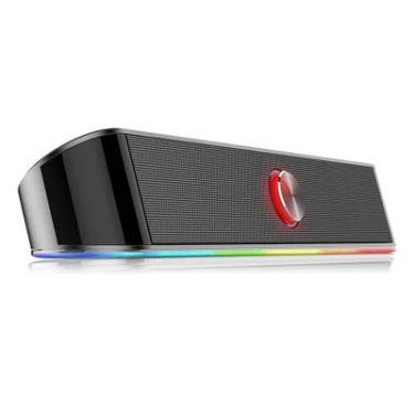Imagem de Soundbar Gamer Redragon Adiemus, Design Minimalista, USB, Iluminação RGB Touch Led 6w - GS560