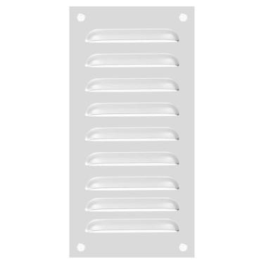 Imagem de PATIKIL Capa de ventilação de alumínio de 20 x 10 cm, capa de ventilação de grade de ar HVAC, malha embutida para casa, cozinha, lareira, banheiro, parede, teto, prata