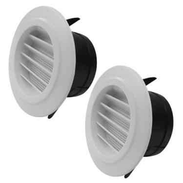 Imagem de Rierdge Ventiladores Soffit de 10 cm, Ventilação de Exaustão Redonda Exterior ABS Branca com Tela Embutida para Ventilação de Casa, Escritório e Banheiro, 2 Peças