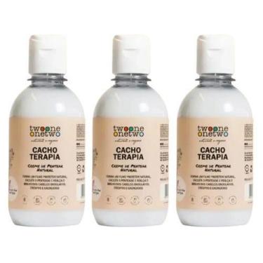 Imagem de Kit 3 Cremes de Pentear Naturais Cabelos Cacheados, Crespos ou Ondulad