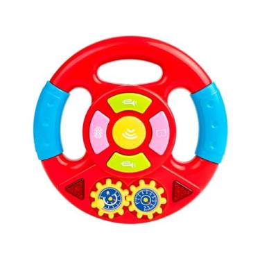 Imagem de Volante Interativo Infantil com Som, Brinquedo de Carro para Bebê e Criança, Vermelho