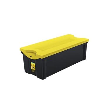 Imagem de Ordene - Caixa Plástica Ultra Organizadora Estreita Baixa de 8L, Cor Preta, Linha Vig