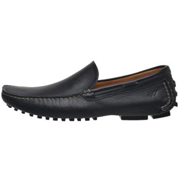 Imagem de Mocassim Driver Masculino Couro Solado Borracha Gel Palmilha Macia Super Leve Tamanho:38;Cor:Preto;Gênero:Masculino;Departamento BS:Esporte