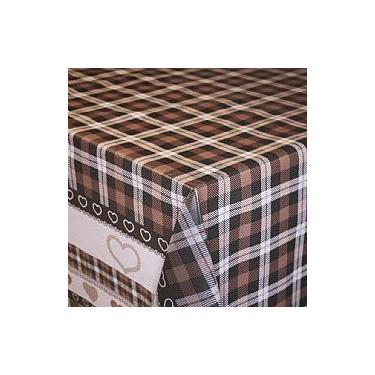 Imagem de Toalha de Mesa de Plástico Térmico Para 4 6 8 e 10 cadeiras(HEART CHESS,MESA DE 8 CADEIRAS)