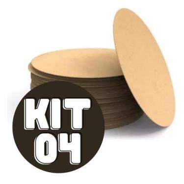 Imagem de Base Mdf Souplat Jogo 4 Pçs 35 Cm Para Mesa Almoço Gourmet - MORO, Cru