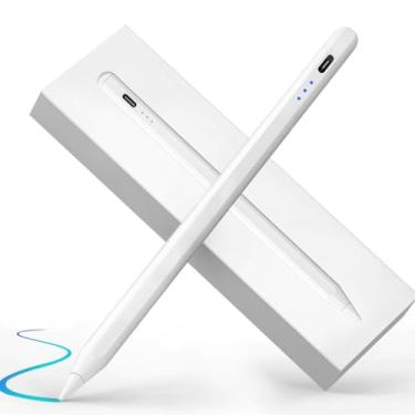 Imagem de Caneta Pencil Para iPad com Palm Rejection e Ponta de Alta Precisão de 1.0mm iPad Air Mini Pro - Branca
