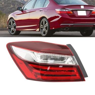 Imagem de Conjunto de luz traseira adequado para Honda Accord 2016 2017, lâmpada de freio traseira externa esquerda de substituição do lado do motorista #HO2804108 (sem soquete de lâmpada)