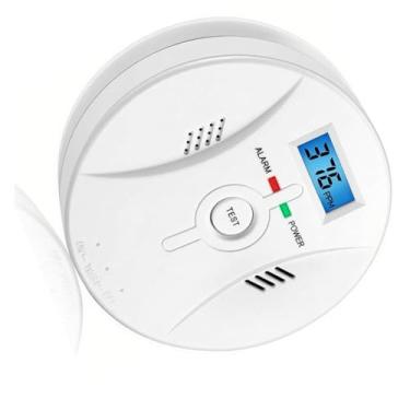 Imagem de Detector avançado de monóxido de carbono com visor LCD para quartos, hotéis e restaurantes - alarme de 85 dB, configuração fácil