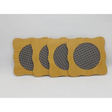 Imagem de Kit com 4 Peças Descanso de Panela em Bambu com Proteção Térmica Design Moderno Proteger a Mesa de Panela, Travessa Quente e Assadeiras