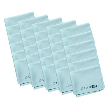 Imagem de Sleep ZM Pacote com 30 panos de limpeza especiais de microfibra para óculos de luz azul - Limpa lentes, telas, câmeras, óculos, celular, telas de TV LCD e muito mais (15 x 17)